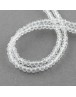 Transparent Glass Beads Strands, Faceted, Abacus, Clear, 3x2mm; Hole: 0.5mm, about 200pcs/strand, 16.7"