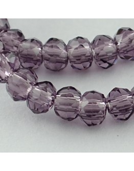 Transparent Glass Beads Strands, Faceted, Abacus, Indigo, 3x2mm; Hole: 0.5mm, about 200pcs/strand, 16.7"
