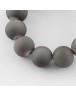 Painted Glass Bead Strands, Rubberized Style, Round, DarkGray, 8mm; Hole: 1.3~1.6mm; about 100pcs/strand, 31.4"