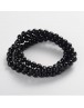 Painted Glass Bead Strands, Baking Paint, Round, Black, 10mm; Hole: 1.3~1.6mm, about 80pcs/strand, 31.4"