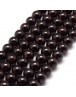 Natural Garnet Bead Strands, Round, 8.5mm, Hole: 1mm; about 47pcs/strand, 15.5''