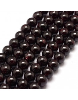 Natural Garnet Bead Strands, Round, 8.5mm, Hole: 1mm; about 47pcs/strand, 15.5''