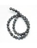 Natural Labradorite Bead Strands, Round, 8~9mm, Hole: 1mm; about 46pcs/strand, 15.3"