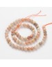 Natural Gemstone Moonstone Round Beads Strands, 8mm, Hole: 1mm; about 52pcs/strand, 15.5"