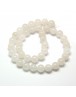 Natural Malaysia Jade Bead Strands, Round Beads, White, 8mm, Hole: 1mm; about 49pcs/strand, 15.4"