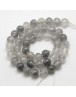 Natural Gemstone Cloudy Quartz Round Bead Strands, 8mm, Hole: 1mm; about: 48pcs/strand, 15.5"