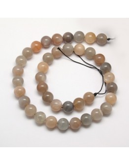 Natural Moonstone Beads Strands, Round, Moonstone, 8mm, Hole: 1mm; about 48pcs/strand, 15.7"