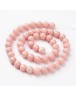 Natural Mashan Jade Round Beads Strands, Dyed, LightSalmon, 8mm, Hole: 1mm; about 51pcs/strand, 15.7"