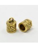 Tibetan Silver Pendants, Lead Free and Cadmium Frees, Tubbish, Antique Golden, about 13mm long, 8.5mm thick，hole: 6mm