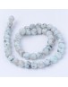 Natural Sesame Jasper Beads Strands, Round, Frosted, 10~10.5mm, Hole: 1.2mm; about 36pcs/strand, 15.5"