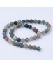 Natural Indian Agate Beads Strands, Frosted, Round, 10~10.5mm, Hole: 1.2mm; about 36pcs/strand, 15.5"