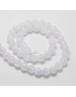 Natural Crackel Quartz Beads Strands, Round, 10mm, Hole: 1mm; about 40pcs/strands, 14.9"~15.1"