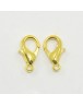 Zinc Alloy Lobster Claw Clasps, Golden, 14x8mm, Hole: 1.8mm