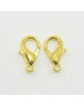 Zinc Alloy Lobster Claw Clasps, Golden, 14x8mm, Hole: 1.8mm