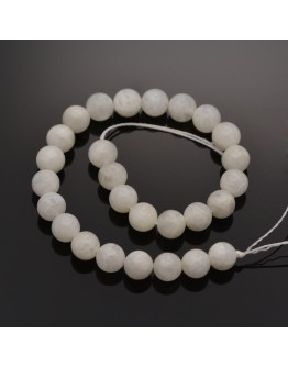 Natural Moonstone Round Beads Strands, 10mm, Hole: 1mm; about 19pcs/strand, 7.6"