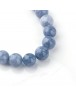 Dyed Natural Quartz Round Bead Strands, Imitation Aquamarine, 10~11mm, Hole: 1mm; about 37~39pcs/strand, 15.7"