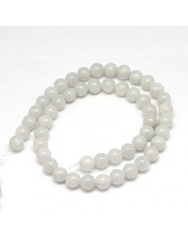 Natural Yellow Jade Beads Strands, Dyed, Round, Gainsboro, 10mm, Hole: 1mm; about 40pcs/strand, 15.75"