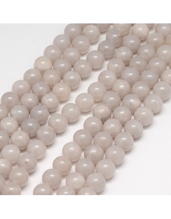 Natural Yellow Jade Beads Strands, Dyed, Round, Thistle, 10mm, Hole: 1mm; about 40pcs/strand, 15.75"
