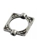 Sendinto sidabro spalvos intarpas/rėmelis, be švino ir kadmio, matmenys: 16x14x3mm
