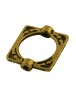 Tibetan Style Alloy Bead Frames, Lead Free & Cadmium Free, Rectangle, Antique Golden, 16x14x3mm