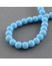 Painted Glass Bead Strands, Baking Paint, Round, LightSkyBlue, 10mm; Hole: 1.3~1.6mm, about 80pcs/strand, 31.4"
