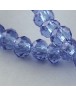 Transparent Glass Beads Strands, Faceted, Abacus, RoyalBlue, 3x2mm; Hole: 0.5mm, about 200pcs/strand, 16.7"