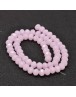 Glass Beads Strands, Faceted Abacus , PearlPink, 8x6mm, Hole: 1mm; about 72pcs/strand, 17"