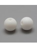 Food Grade Environmental Silicone Beads, Chewing Beads For Teethers, DIY Nursing Necklaces Making, Round, White Size: about 8~10