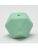 Food Grade Environmental Silicone Beads, Chewing Beads For Teethers, DIY Nursing Necklaces Making, Faceted Cube, PaleTurquoise S