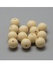 Food Grade Environmental Silicone Beads, Chewing Beads For Teethers, DIY Nursing Necklaces Making, Round, Moccasin Size: about 1