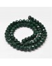 Glass Beads Strands, Faceted Abacus , DarkGreen, 8x6mm, Hole: 1mm; about 72pcs/strand, 17"