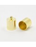 Žalvarinis aukso spalvos antgalis, matmenys: 14x10mm, skylė: 1mm; vidinis diametras: 9mm