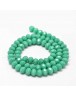 Glass Beads Strands, Faceted Abacus , LightSeaGreen, 8x6mm, Hole: 1mm; about 72pcs/strand, 17"