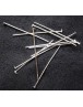 Iron Headpins, Silver Color, Size: about 3.5cm long, 0.7mm thick, about 30 pcs