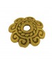 8-Petal Flower Alloy Bead Caps, Tibetan Style, Lead Free, Antique Golden, 8x2mm, Hole: 1.5mm