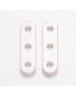 Alloy Spacer Bars, Lead Free & Cadmium Free & Nickel Free, Silver, 24x6x2mm; 10pcs/pack.