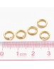 Aukso spalvos žalvariniai jungimo žiedai, matmenys: 7mm diametro, ~1mm storio, vidinis diametras - 5mm, 30vnt./pak.