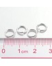 Jump Rings, Close but Unsoldered, Brass, Silver Color, about 7mm in diameter, 1mm thick; about 5mm inner diameter,