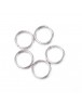 Jump Rings, Close but Unsoldered, Brass, Silver Color, about 7mm in diameter, 1mm thick; about 5mm inner diameter,
