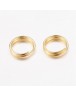 Iron Double Loops Jump Rings Split Rings, Golden, 7x0.7mm; about 5.6mm inner diameter