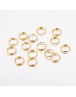 Iron Double Loops Jump Rings Split Rings, Golden, 7x0.7mm; about 5.6mm inner diameter