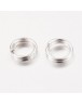 Iron Double Loops Jump Rings Split Rings, Silver, 5x0.7mm; about 3.6mm inner diameter, 30pcs/pack.