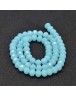 Glass Beads Strands, Faceted Abacus , LightSkyBlue, 8x6mm, Hole: 1mm; about 72pcs/strand, 17"