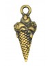 Sendinto aukso spalvos pakabukas, ledai, matmenys: 18.5x7x4mm, skylė: 2mm; 5vnt./pak.