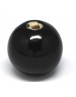 Keramikos karoliukai, juodos spalvos, apvalūs, matmenys: 20mm, skylė: 4mm