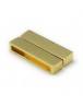 Magnetinis užsegimas, aukso spalvos, stačiakampio formos, matmenys: 37x19x7mm, skylė: 34x4mm